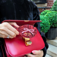 Solar Eclipse Hand-Painted Vintage Bow Handbag Hero Brush | Eco-Friendly