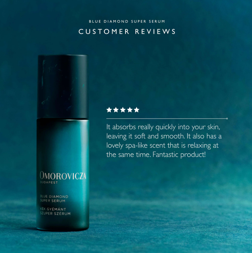 Omorovicza Blue Diamond Super Serum: Reverse Cellular Aging - Hollyhock Stem Cells | Tetrapeptides - View 4