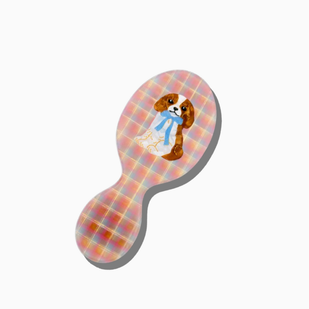 Solar Eclipse Hand-Painted King Charles Handbag Hero Brush | Eco-Friendly