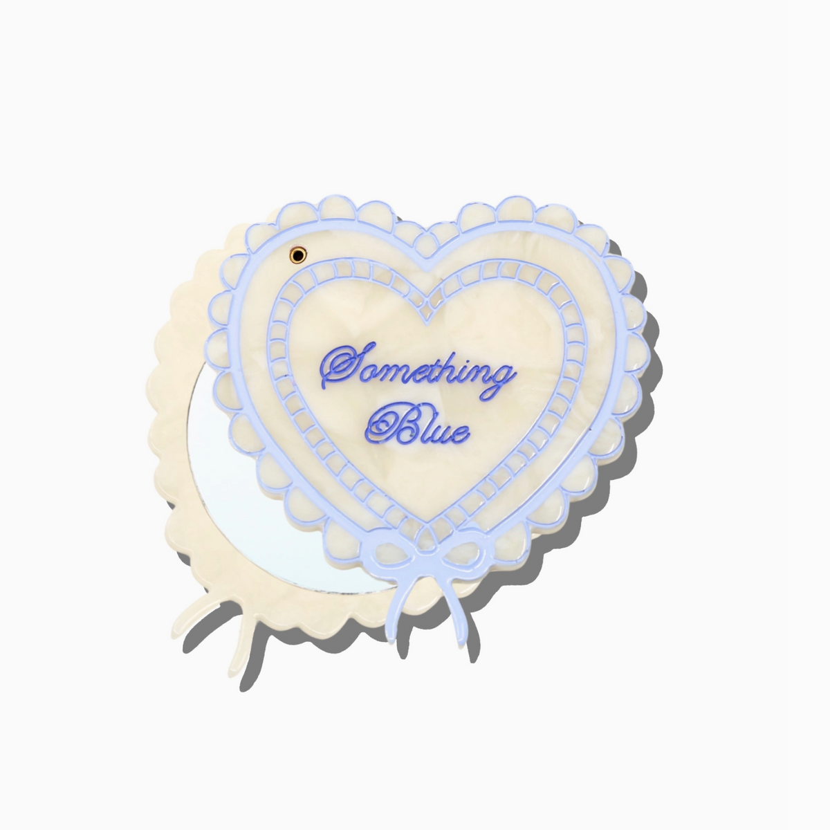Solar Eclipse Hand-Painted Something Blue Compact Mirror | Eco friendly
