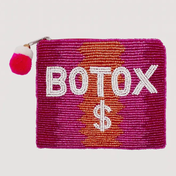 Pink Botox $ Beaded Pouch