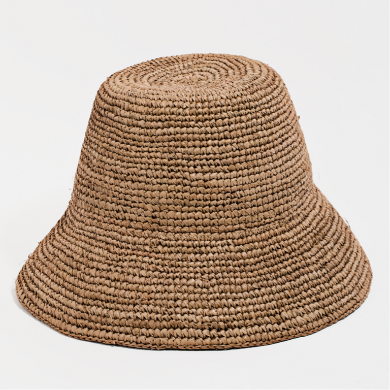 Braided Raffia Bucket Hat