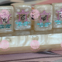Pearl Royale Miss Poochie Mother of Pearl Luxury Mahjong Set by Club Mah Jenn**PREORDER**
