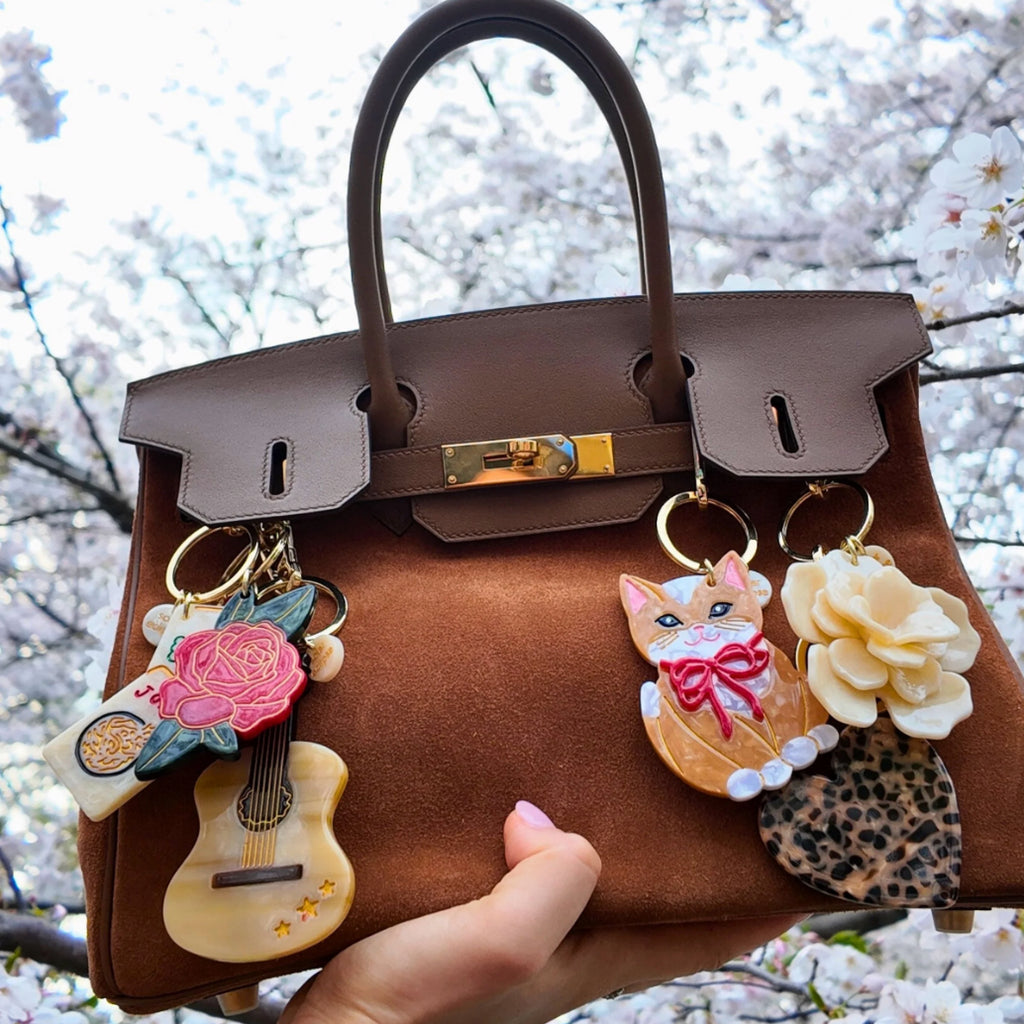 Handmade Heart Bag Charm + Keychain | Eco-Friendly