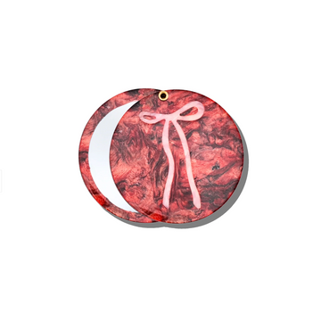 Solar Eclipse Hand-Painted Vintage Bow Compact Mirror | Eco