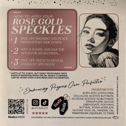 Fazit Rose Gold Stardust Speckles Makeup Patches - View 2