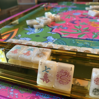 Gold Mirrored Set of 4 Mahjong Racks by Club Mah Jenn**PREORDER**