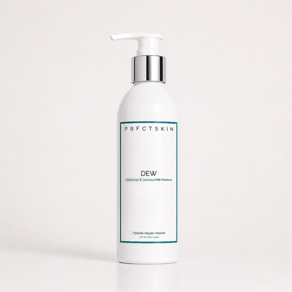 8 oz Dew Face Moisturizer: Non-Comedegenic Clean Hydration with Hyaluronic | Coconut Milk - View 1