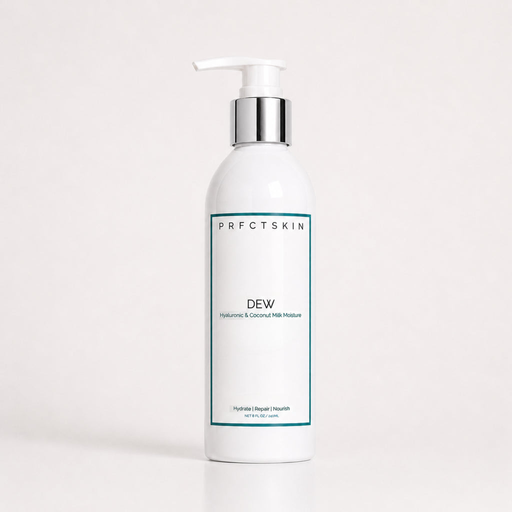 8 oz Dew Face Moisturizer: Non-Comedegenic Clean Hydration with Hyaluronic | Coconut Milk