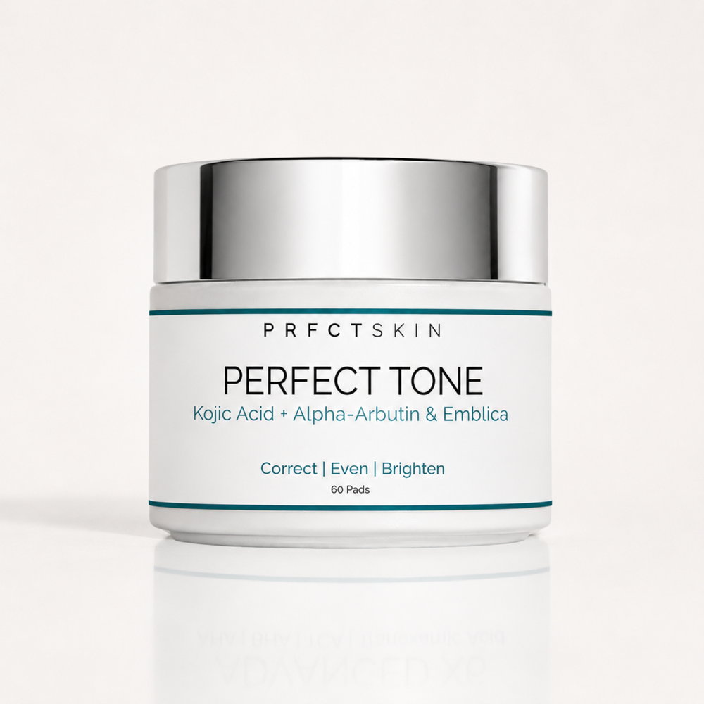 Perfect Tone Pads: Discoloration Fading + Brightening Pads with Kojic Acid | Alpha-Arbutin - View 1