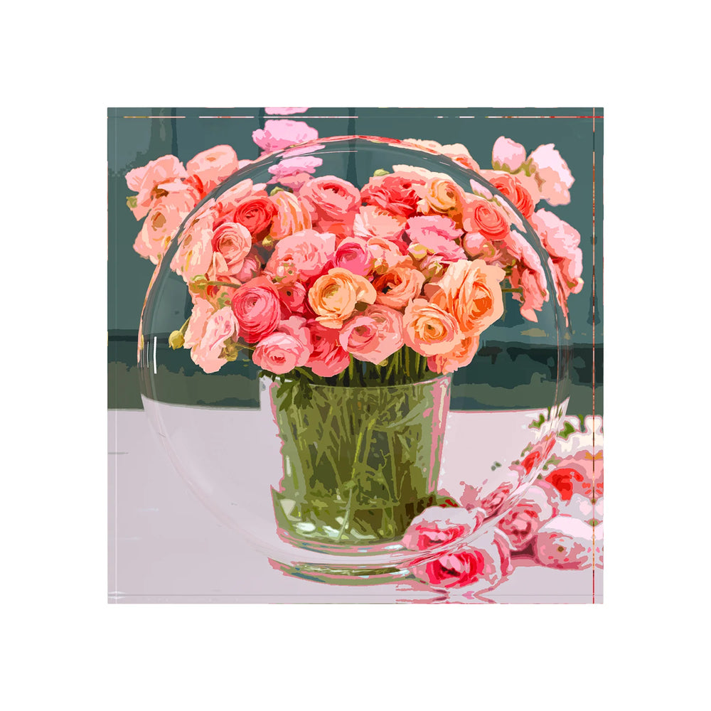 Nicolette Meyer Acrylic Catchall Dish - "Ranunuculus Blooms" - View 2
