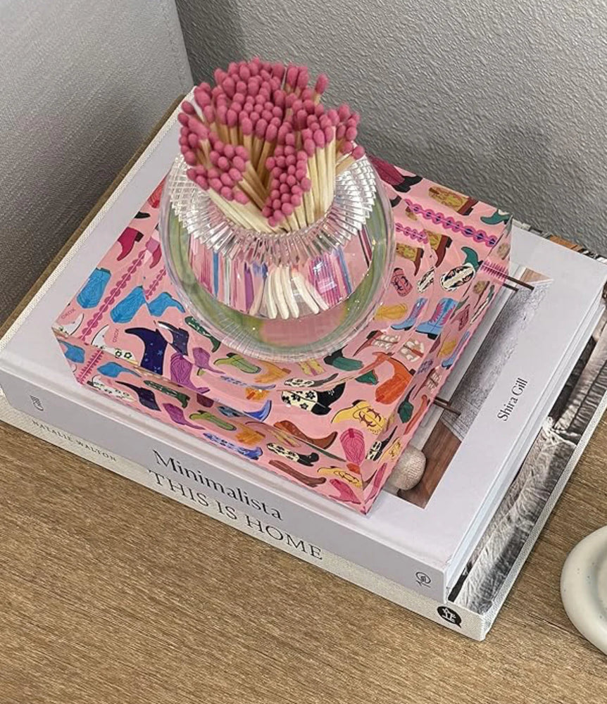 Nicolette Meyer Acrylic Catchall Dish - "Cowboy Boots" - View 3