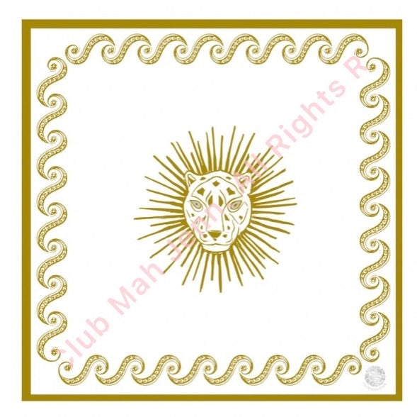 Siren Sun Goddess Leatherette Mahjong Mat by Club Mah Jenn
