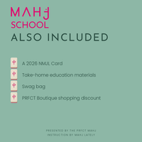 MAHJ SCHOOL - September 20th & October 11th