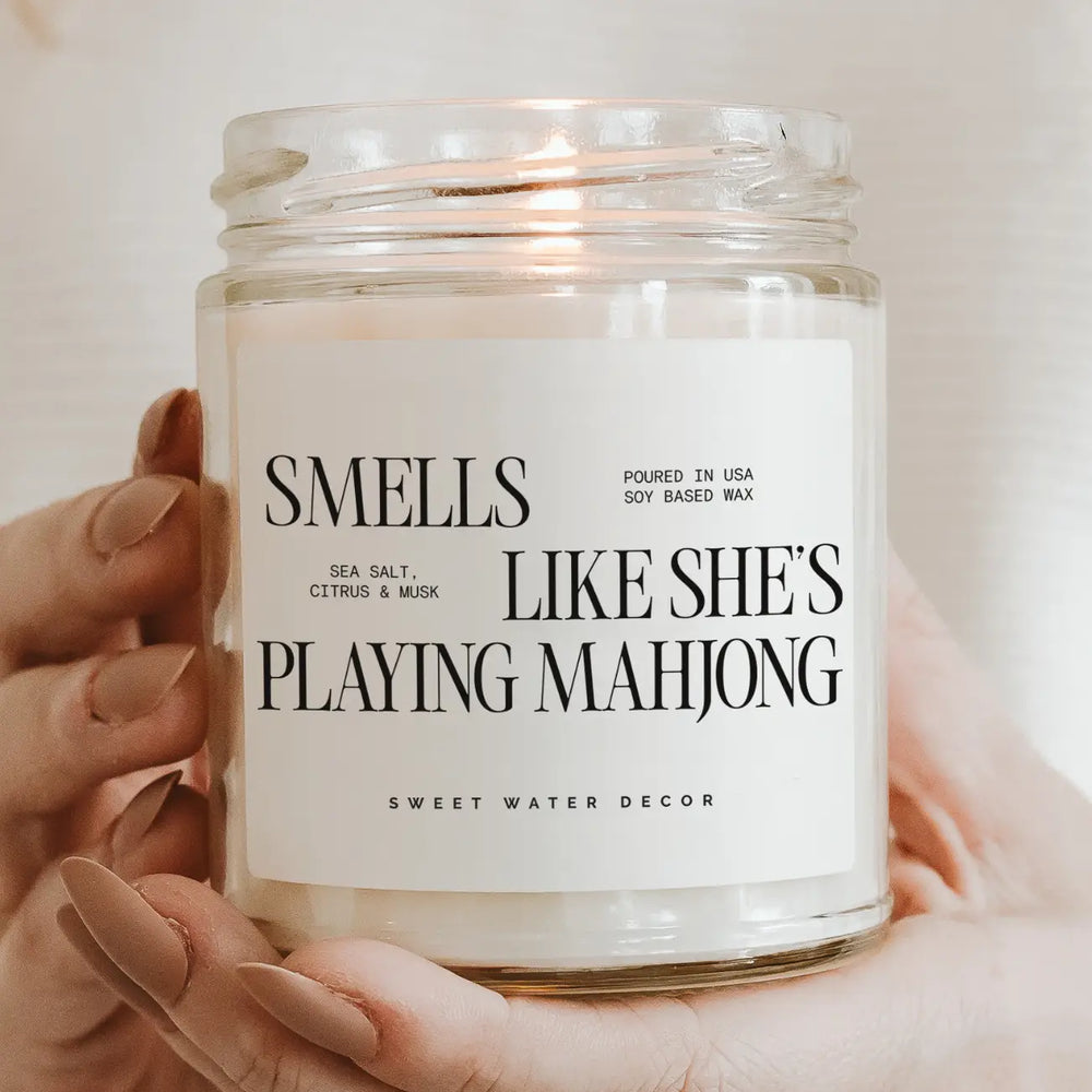 "Smells Like She's Playing Mahjong" - Soy Candle - View 2