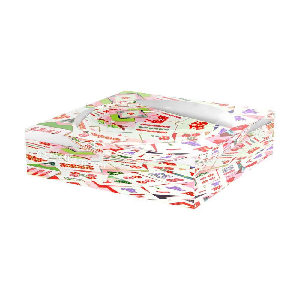 Nicolette Meyer Acrylic Catchall Dish - "Abstract Mahjong" - View 1