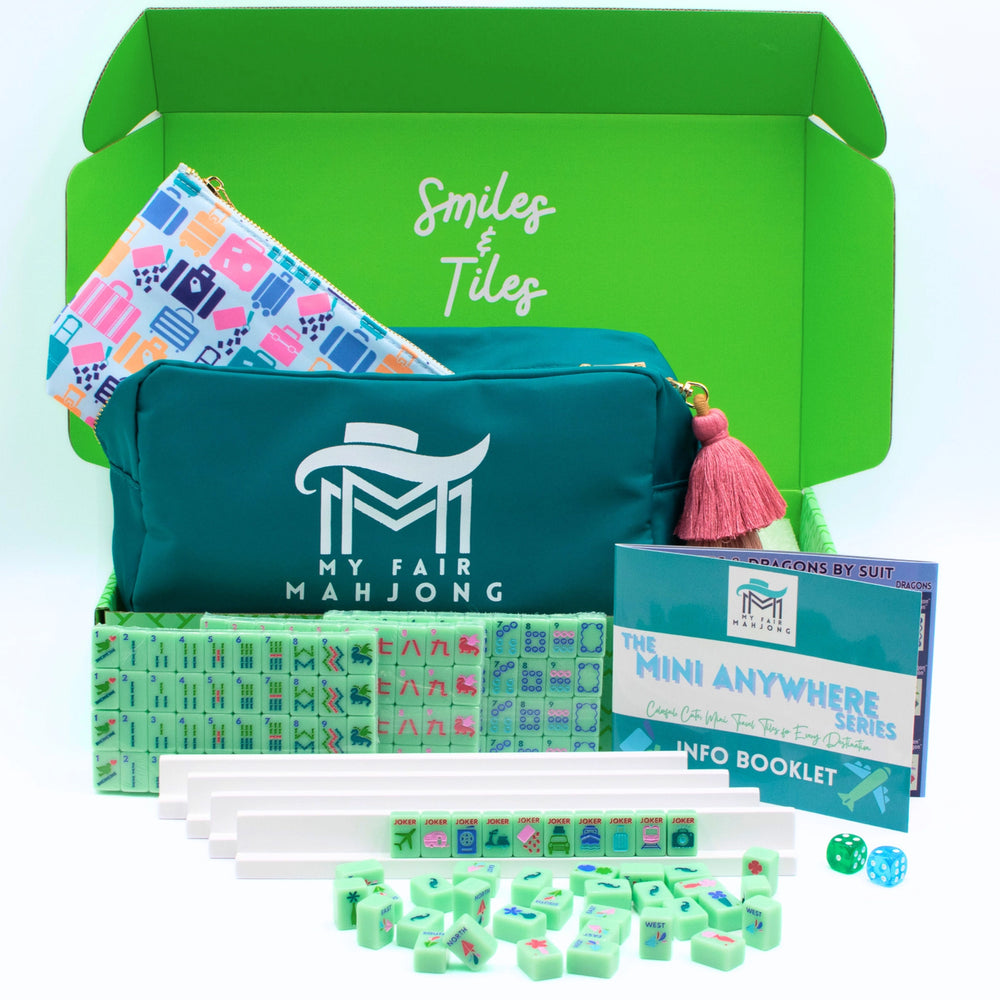 My Fair Mahjong Mini Mahjong Travel Set - Teal