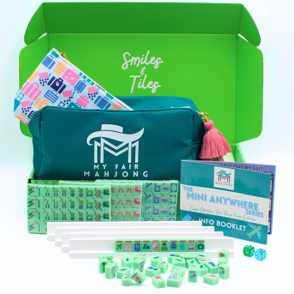 My Fair Mahjong Mini Mahjong Travel Set - Teal
