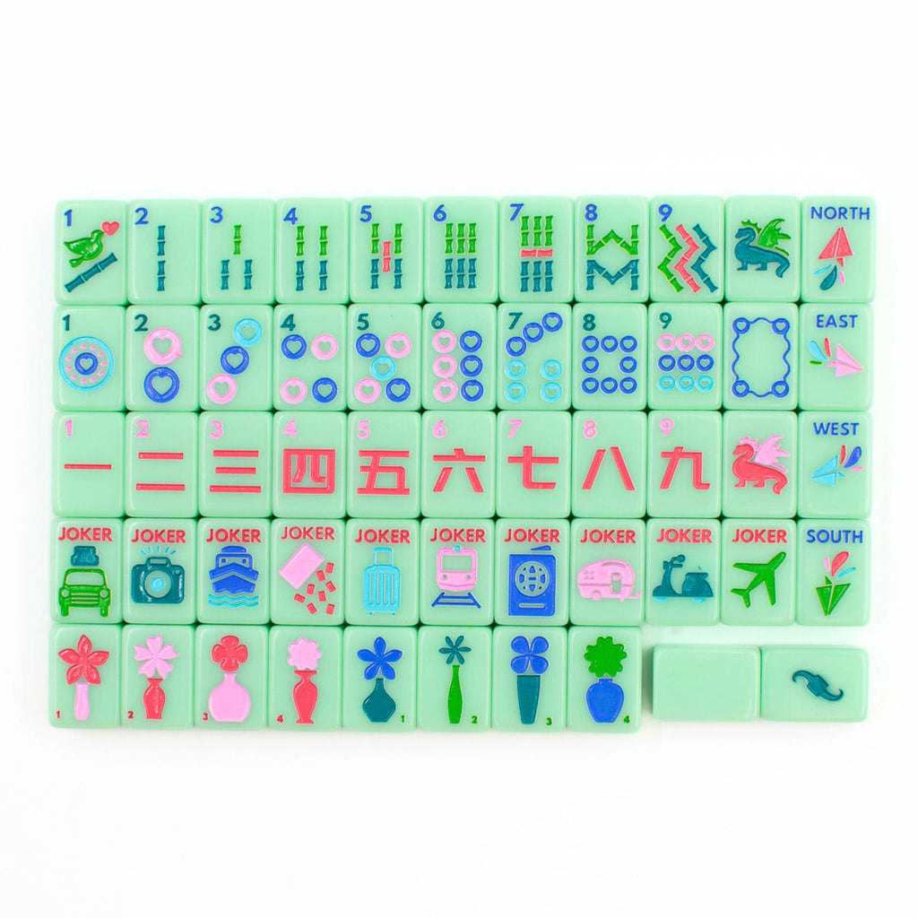 My Fair Mahjong Mini Mahjong Travel Set - Teal