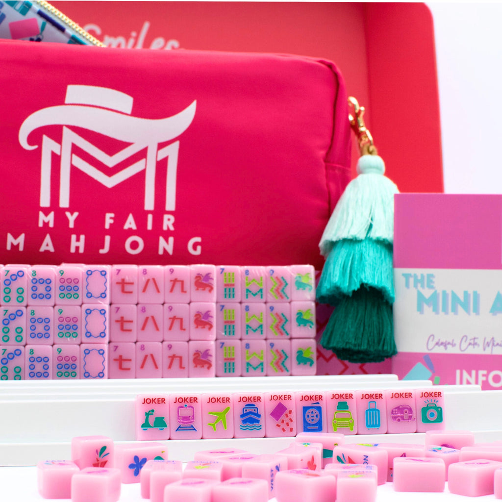My Fair Mahjong Mini Mahjong Travel Set - Pink