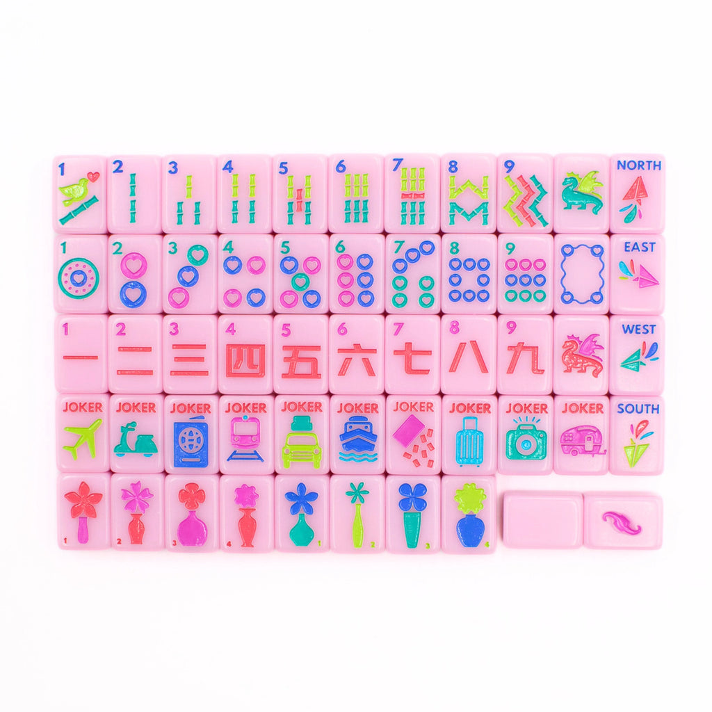 My Fair Mahjong Mini Mahjong Travel Set - Pink