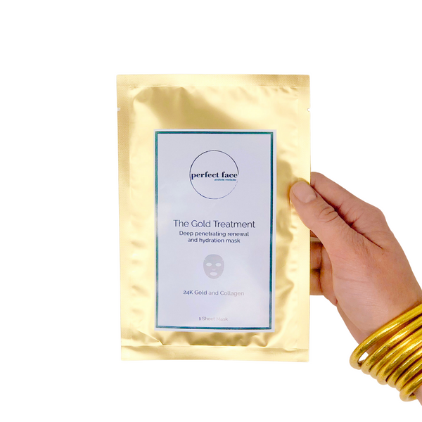 The Gold Treatment Sheet Mask: Hydrate & Nourish with 24K Gold | Hydrolyzed Collagen